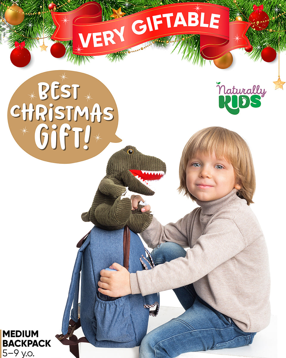 🦖 Kids' Dinosaur Backpack & Green T-Rex Plush Toy — MEDIUM – 🦖 Naturally KIDS  backpacks with plush dinosaur toys & unicorn gifts 🦄