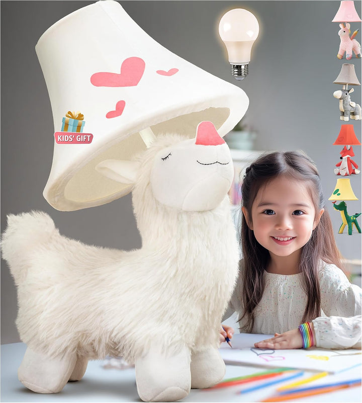 🦙 Alpaca Lamp for Kids’ Room, Kids Lamp for Girls Bedroom — Cute Birthday Gift