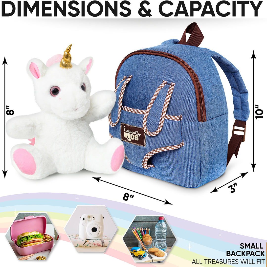 Toddler Backpack w Unicorn Toys, 2 Year Old Girl Birthday Gift, 3 Year Old Girl Boy Gift, Toddler Unicorn