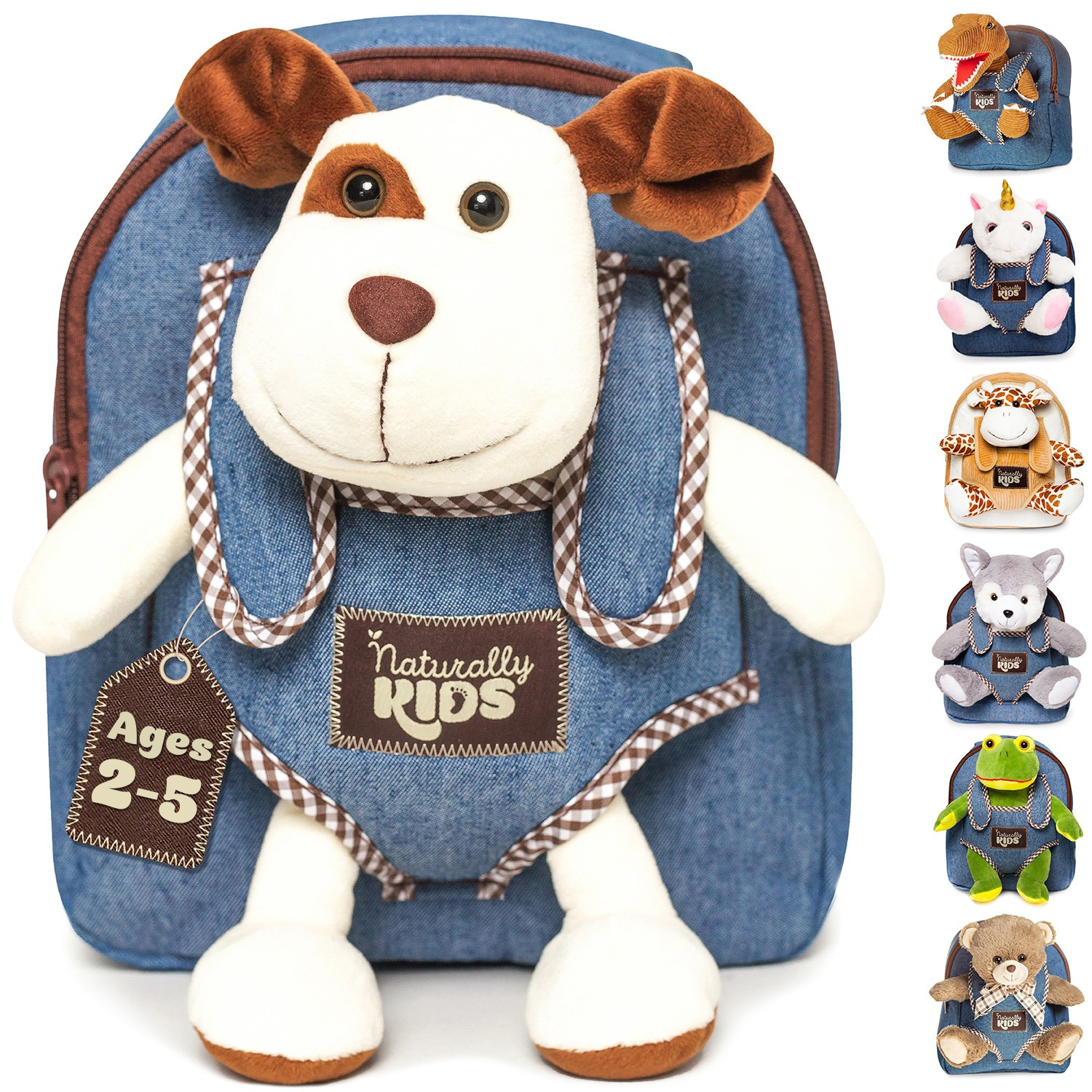 🐺 Toddler Backpack with Plush Husky / Wolf Toy — SMALL&ndash