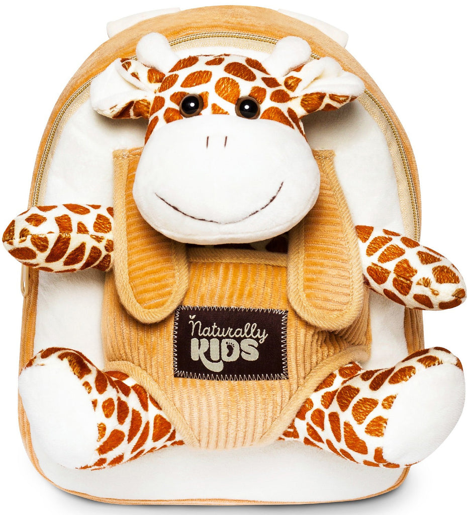 Toddler Backpack with Plush Giraffe Toy — SMALL