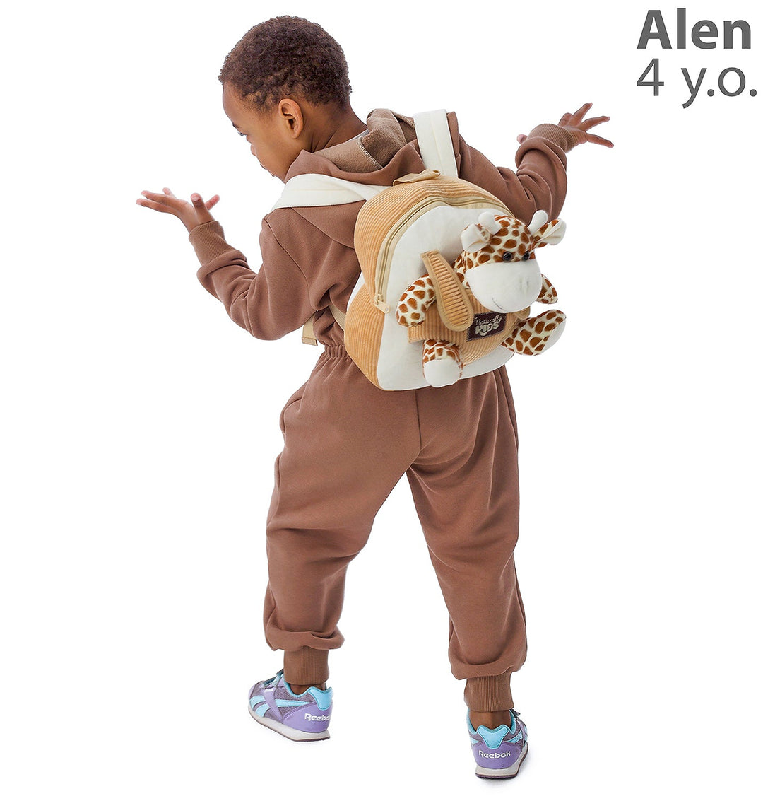 🦒 Giraffe Corduroy Backpack — Toddler Backpack Boys &amp; Girls by Naturally KIDS