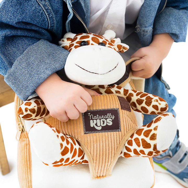 🦒 Giraffe Corduroy Backpack — Toddler Backpack Boys &amp; Girls by Naturally KIDS