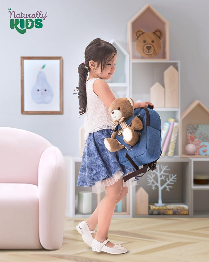 🧸 Toddler Backpack with Plush Teddy Bear Stuffed Toy — SMALL Preschool