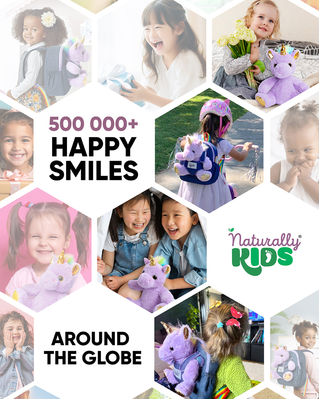 🦄 Toddler Unicorn Backpack &amp; Purple Stuffed Unicorn Plush Toy — SMALL with pockets &amp; reflective safety patch