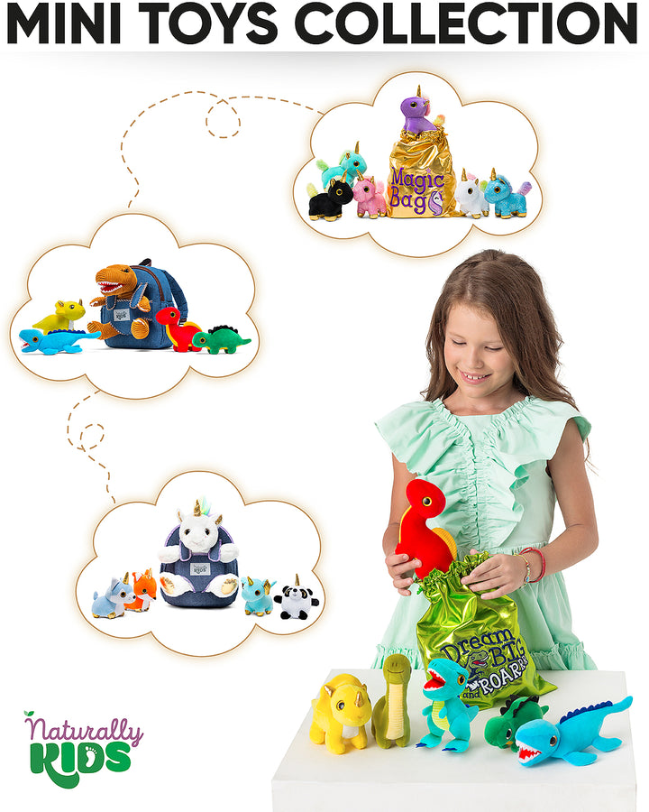🦖 6 Dinosaur Toys with Gift Bag — Sensory Fidget Dinosaur Gifts for Boys &amp; Girls
