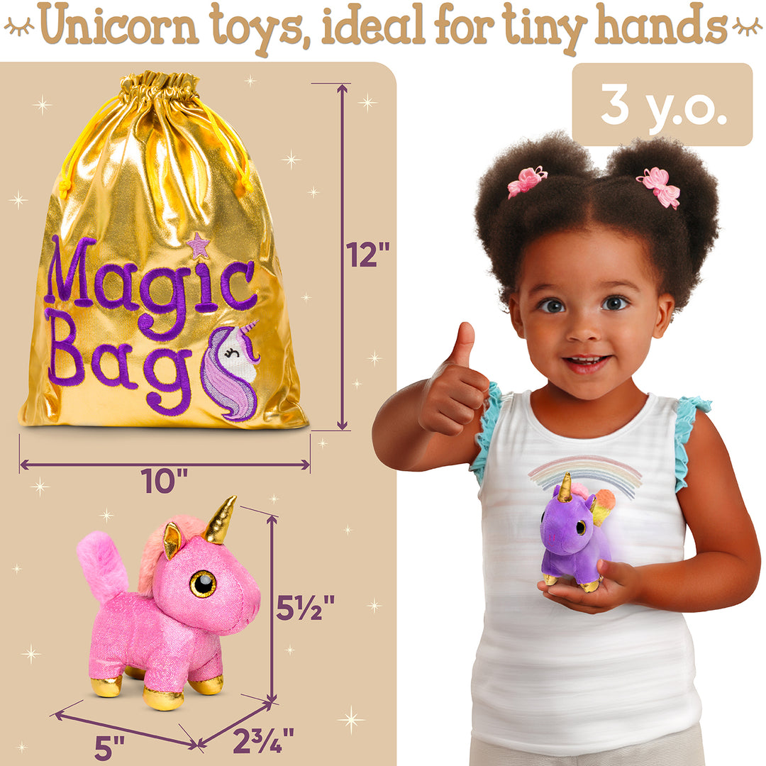 🦄 6 Unicorn Toys with Gift Bag — Sensory Fidget Unicorn Gifts for Girls &amp; Boys