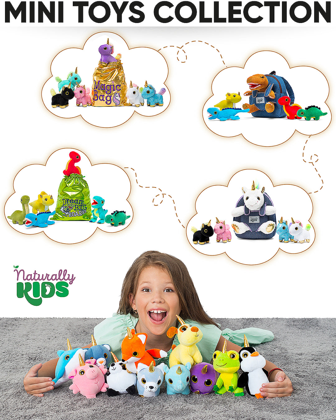 🦄 11 Unicorn Animal Toys — Sensory Fidget Plush Unicorn Creatures Gifts for Girls and Boys