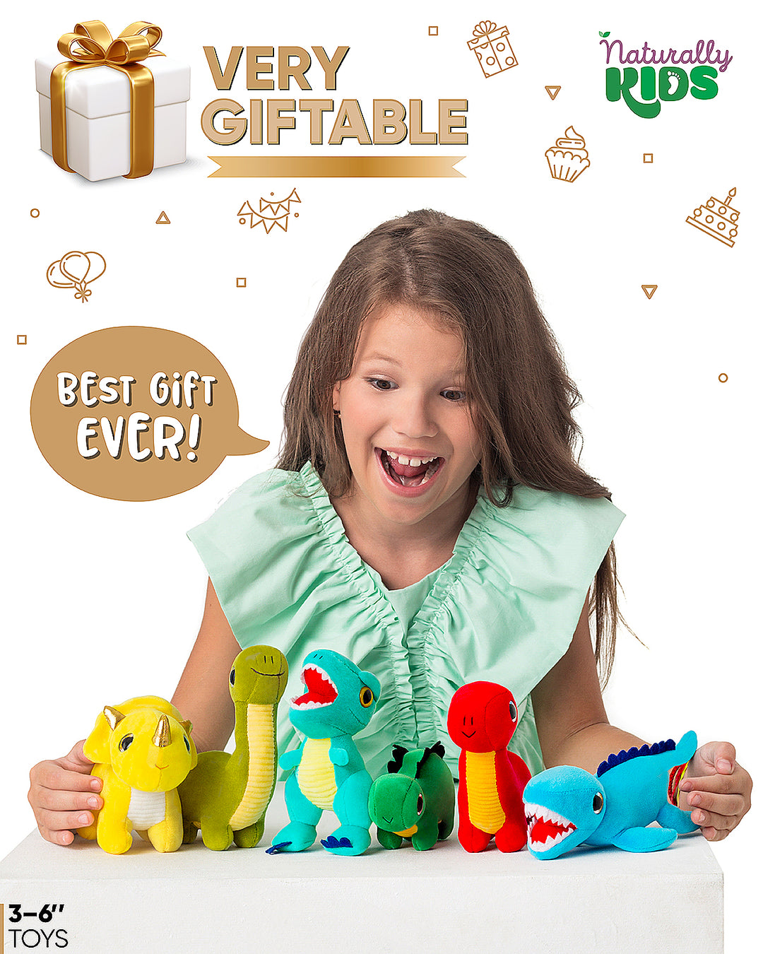 🦖 6 Dinosaur Toys — Sensory Fidget Dinosaur Gifts for Boys &amp; Girls