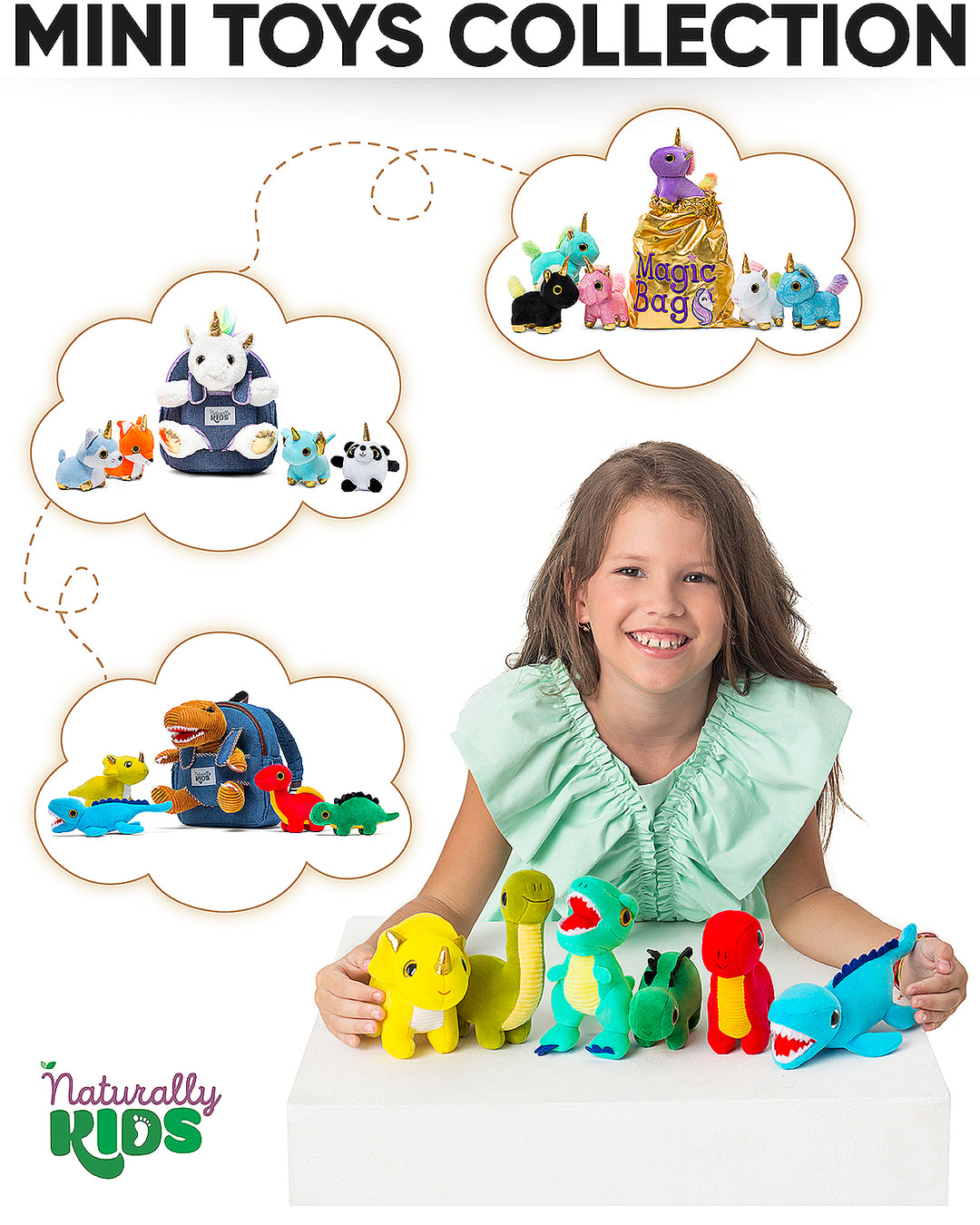 🦖 6 Dinosaur Toys — Sensory Fidget Dinosaur Gifts for Boys &amp; Girls