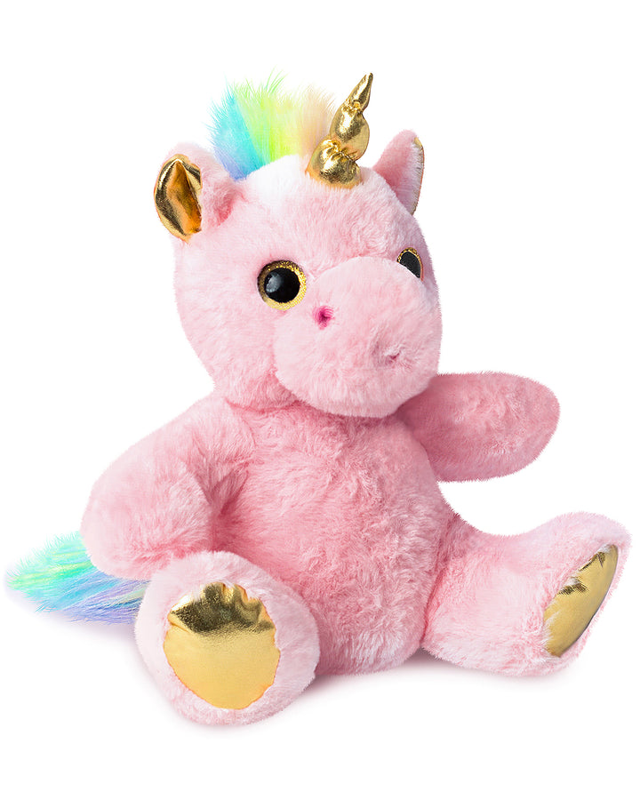 Naturally KIDS Stuffed Animal, Toddler Gifts for Boys, Girls, Plush Unicorn Toy Pink