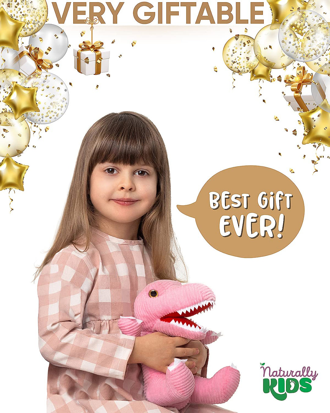 🦖 Toddler Pink Dinosaur Plush T-Rex Stuffed Toy