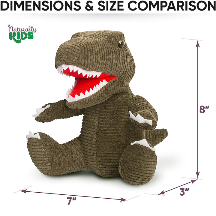 Naturally KIDS Stuffed Animal, Toddler Gifts for Boys, Girls, Plush Dinosaur Toy Green
