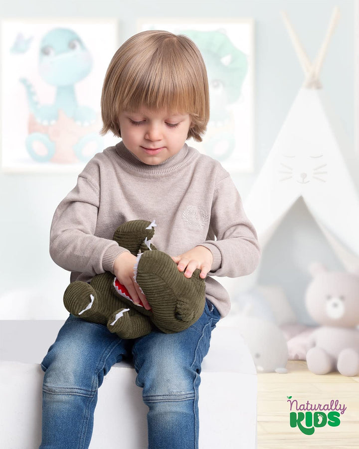 Naturally KIDS Stuffed Animal, Toddler Gifts for Boys, Girls, Plush Dinosaur Toy Green