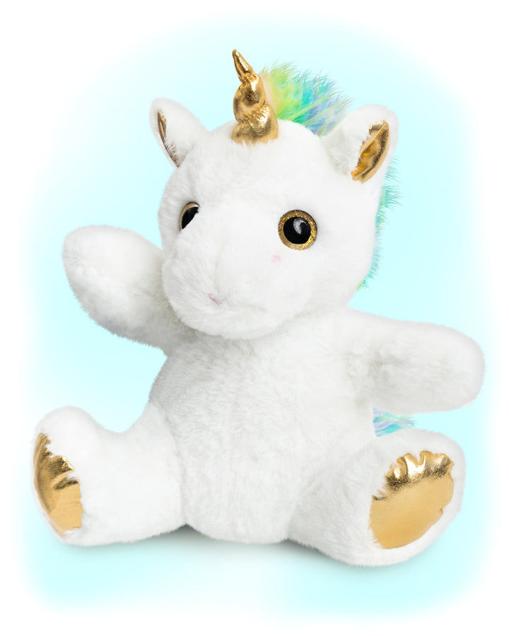 Naturally KIDS Stuffed Animal, Toddler Gifts for Boys, Girls, Plush Unicorn Toy White