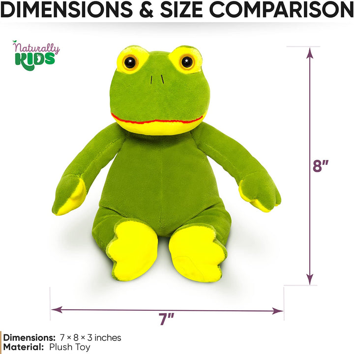 Naturally KIDS Stuffed Animal, Toddler Gifts for Boys, Girls, Plush Frog