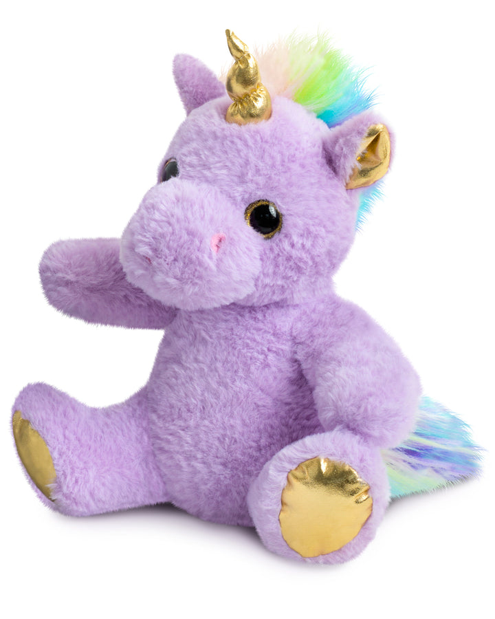 Naturally KIDS Stuffed Animal, Toddler Gifts for Boys, Girls, Plush Unicorn Toy Purple