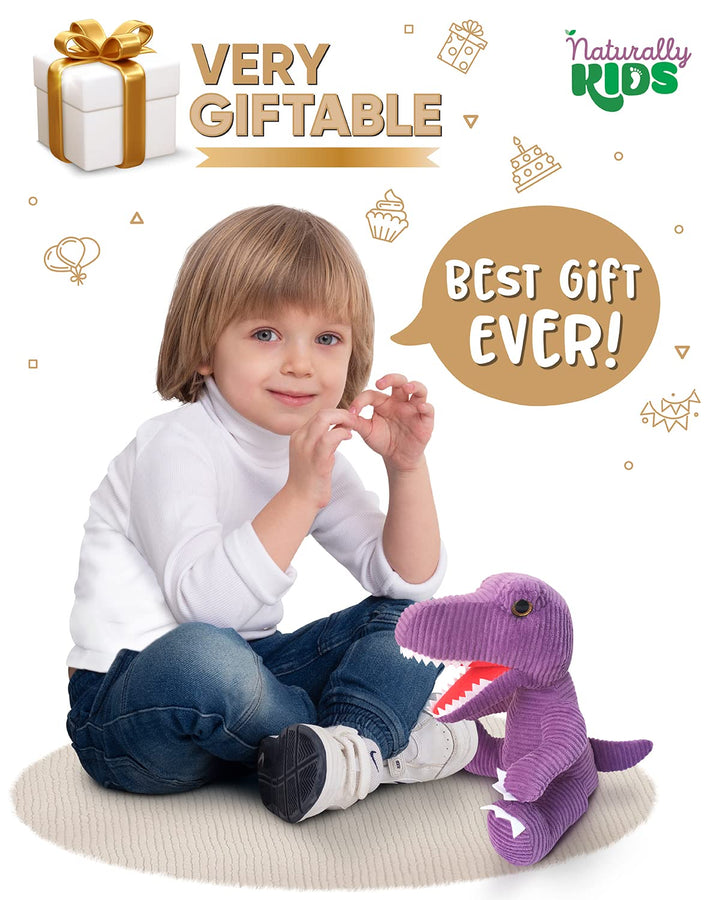 🦖 Toddler Purple Dinosaur Plush T-Rex Stuffed Toy