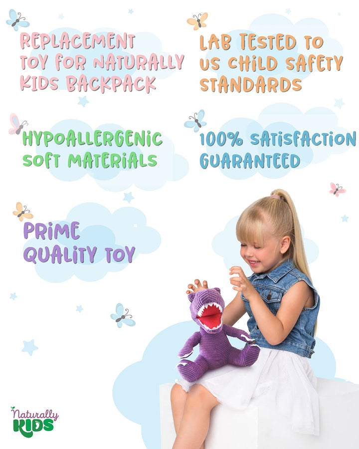 🦖 Toddler Purple Dinosaur Plush T-Rex Stuffed Toy