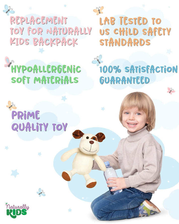 Naturally KIDS Stuffed Animal, Toddler Gifts for Boys, Girls, Plush Dog