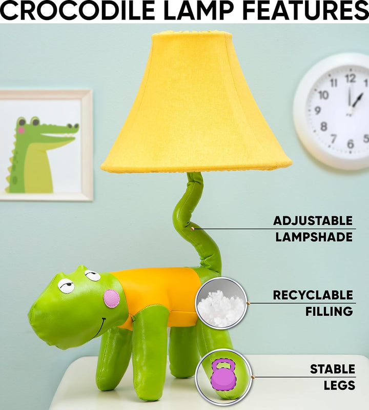 🐊 Crocodile Lamp for Kids’ Room, Kids Lamp for Boys Bedroom — Cute Birthday Gift