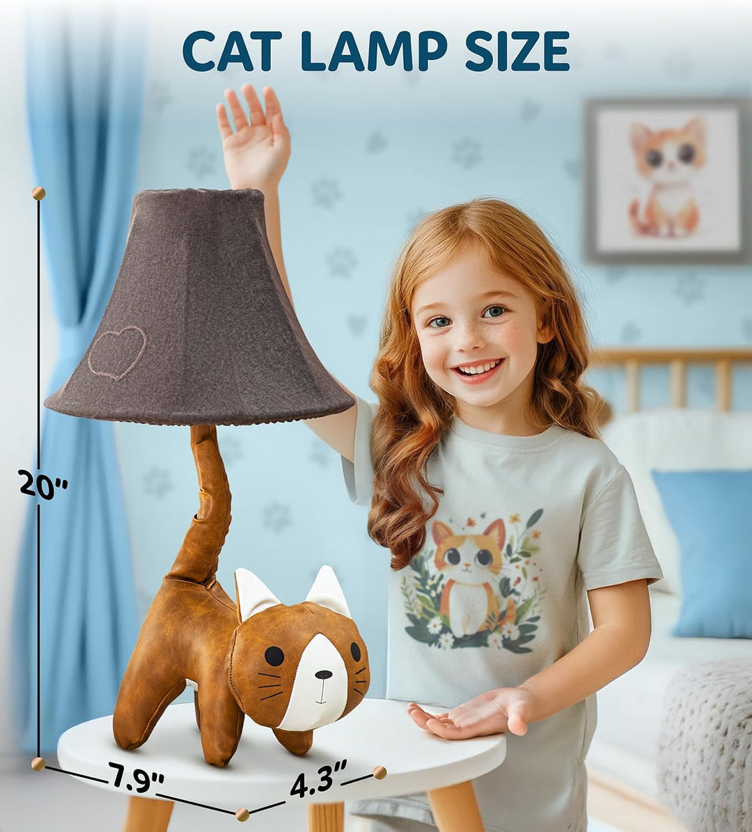 🐱 Cat Lamp for Kids’ Room, Kids Lamp for Girls Bedroom — Cute Birthday Gift