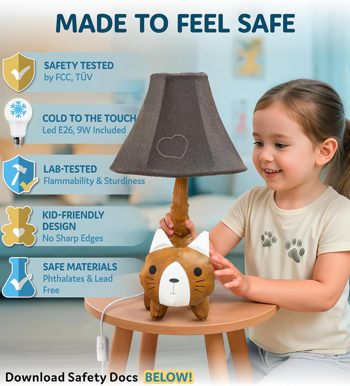 🐱 Cat Lamp for Kids’ Room, Kids Lamp for Girls Bedroom — Cute Birthday Gift