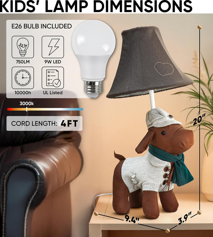 🐶 Dog Lamp for Kids’ Room, Kids Lamp for Boys Bedroom — Cute Birthday Gift