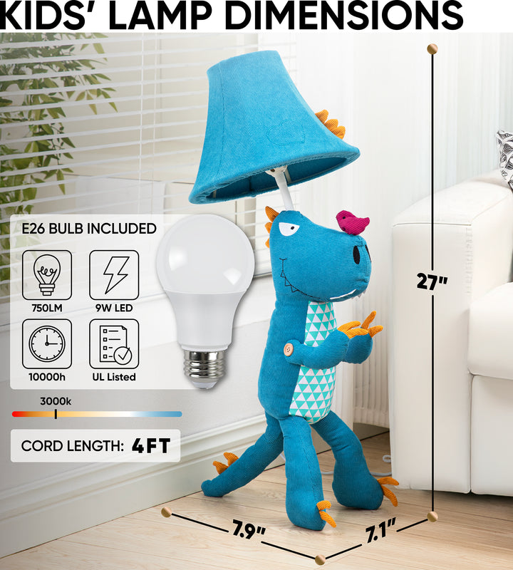 🦖 Dinosaur Lamp for Kids’ Room, Kids Lamp for Boys Bedroom — Birthday Gift