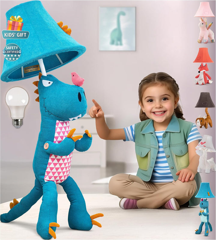 🦖 Dinosaur Lamp for Kids’ Room, Kids Lamp for Girls Bedroom — Cute Birthday Gift