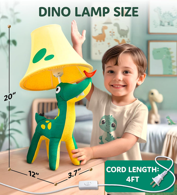 🦖 Dinosaur Lamp for Kids’ Room, Kids Lamp for Boys Bedroom — Cute Birthday Gift