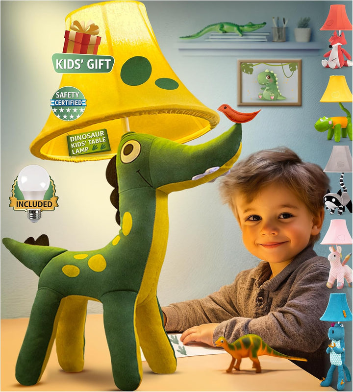 🦖 Dinosaur Lamp for Kids’ Room, Kids Lamp for Boys Bedroom — Cute Birthday Gift