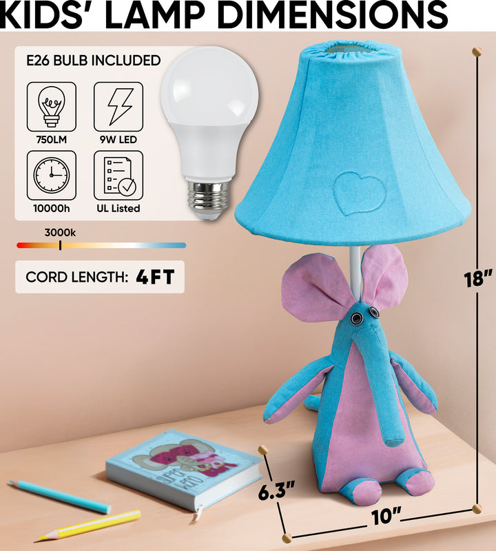 🐘 Elephant Lamp for Kids’ Room, Kids Lamp for Girls Bedroom — Birthday Gift