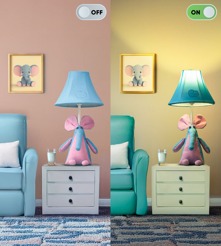 🐘 Elephant Lamp for Kids’ Room, Kids Lamp for Girls Bedroom — Birthday Gift