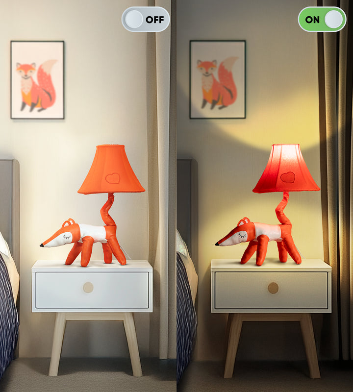 🦊 Fox Lamp for Kids’ Room, Standing Fox Kids Lamp for Girls Bedroom — Birthday Gift