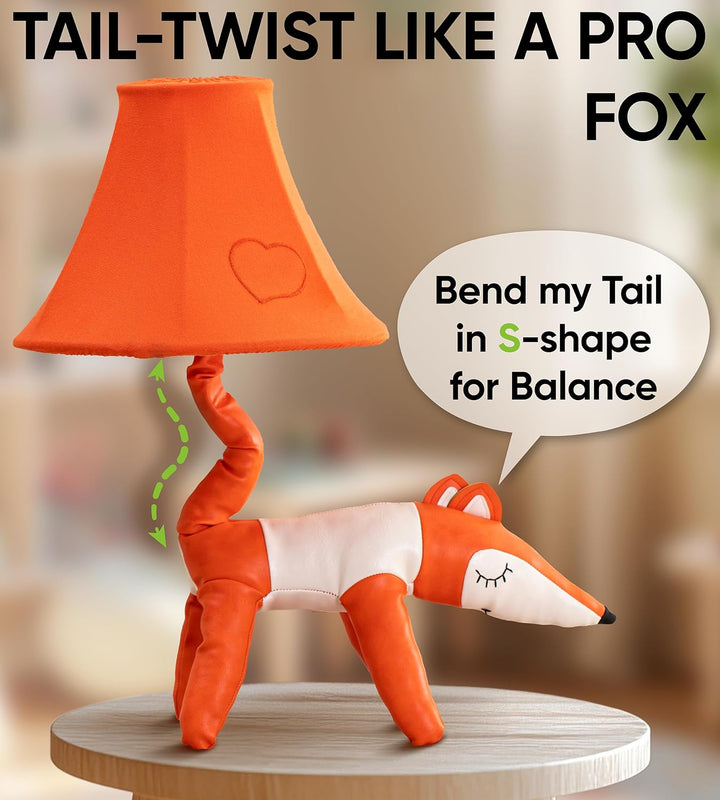 🦊 Fox Lamp for Kids’ Room, Standing Fox Kids Lamp for Girls Bedroom — Birthday Gift