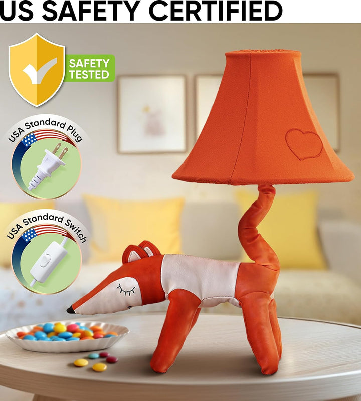 🦊 Fox Lamp for Kids’ Room, Standing Fox Kids Lamp for Girls Bedroom — Birthday Gift