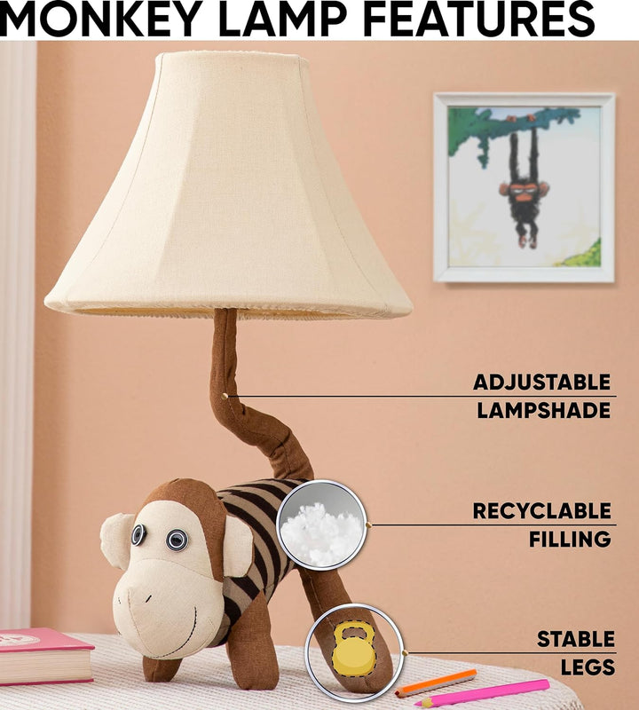 🐵 Monkey Lamp for Kids’ Room, Kids Lamp for Boys Bedroom — Birthday Gift