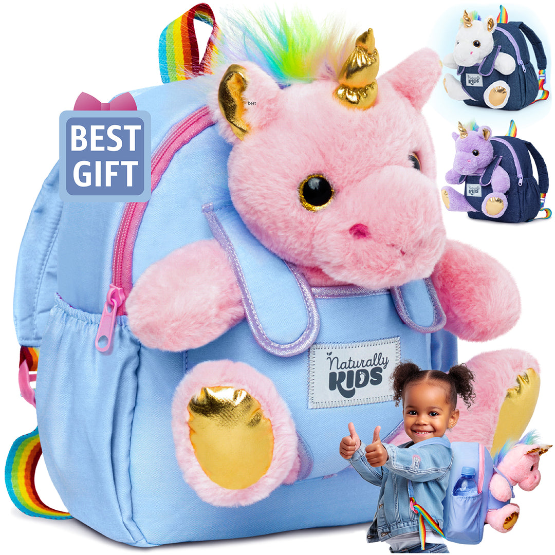 55 Cm Fluffy Unicorn Einhorn Plush Backpack Rucksack Flauschig Süß