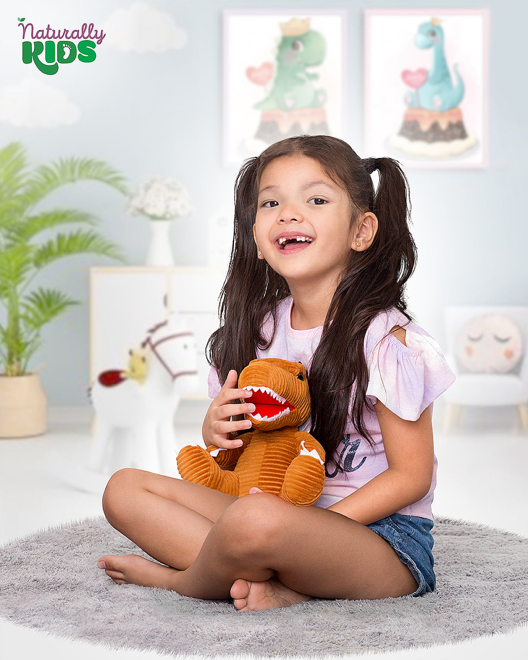 🦖 Toddler Brown Dinosaur Plush T-Rex Stuffed Toy