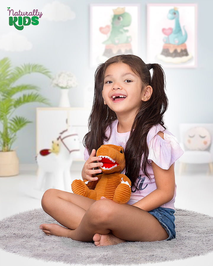 🦖 Toddler Brown Dinosaur Plush T-Rex Stuffed Toy
