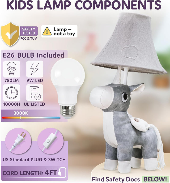 🦄 Unicorn Lamp for Kids’ Room, Kids Lamp for Girls Bedroom — Cute Birthday Gift