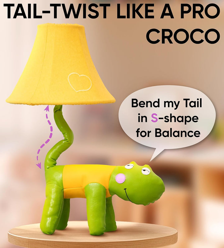 🐊 Crocodile Lamp for Kids’ Room, Kids Lamp for Boys Bedroom — Cute Birthday Gift