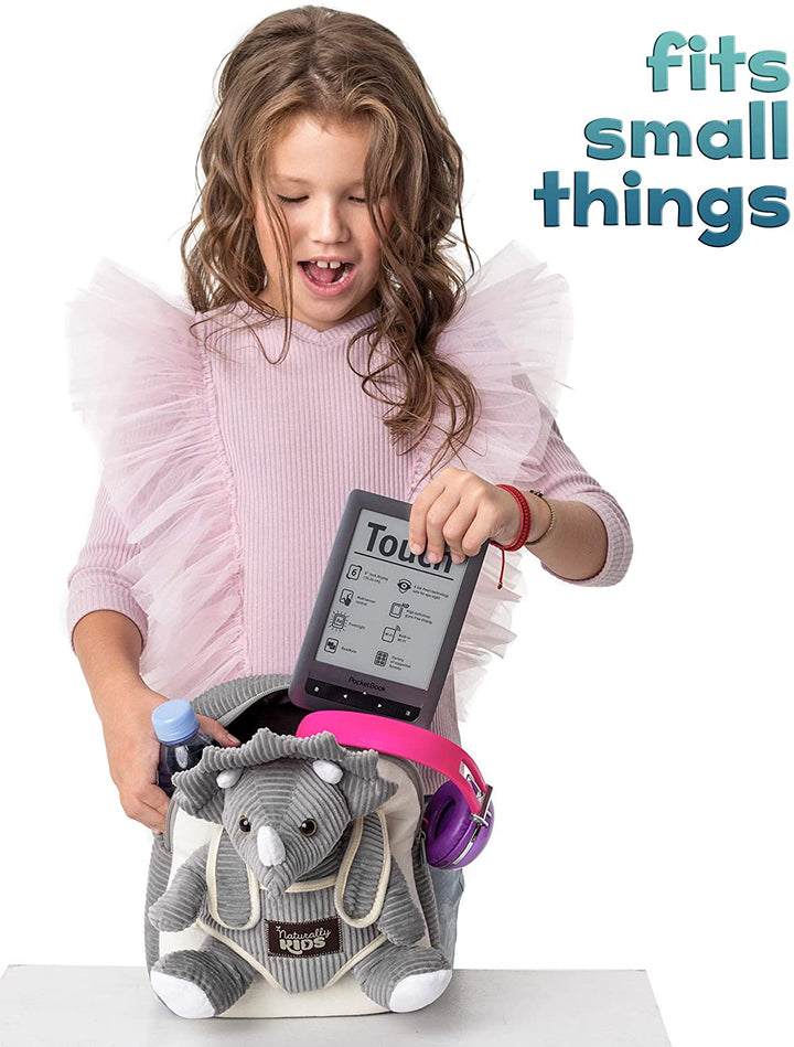 Toddler Dinosaur Backpack &amp; Gray Triceratops Stuffed Plush Toy — Classic SMALL
