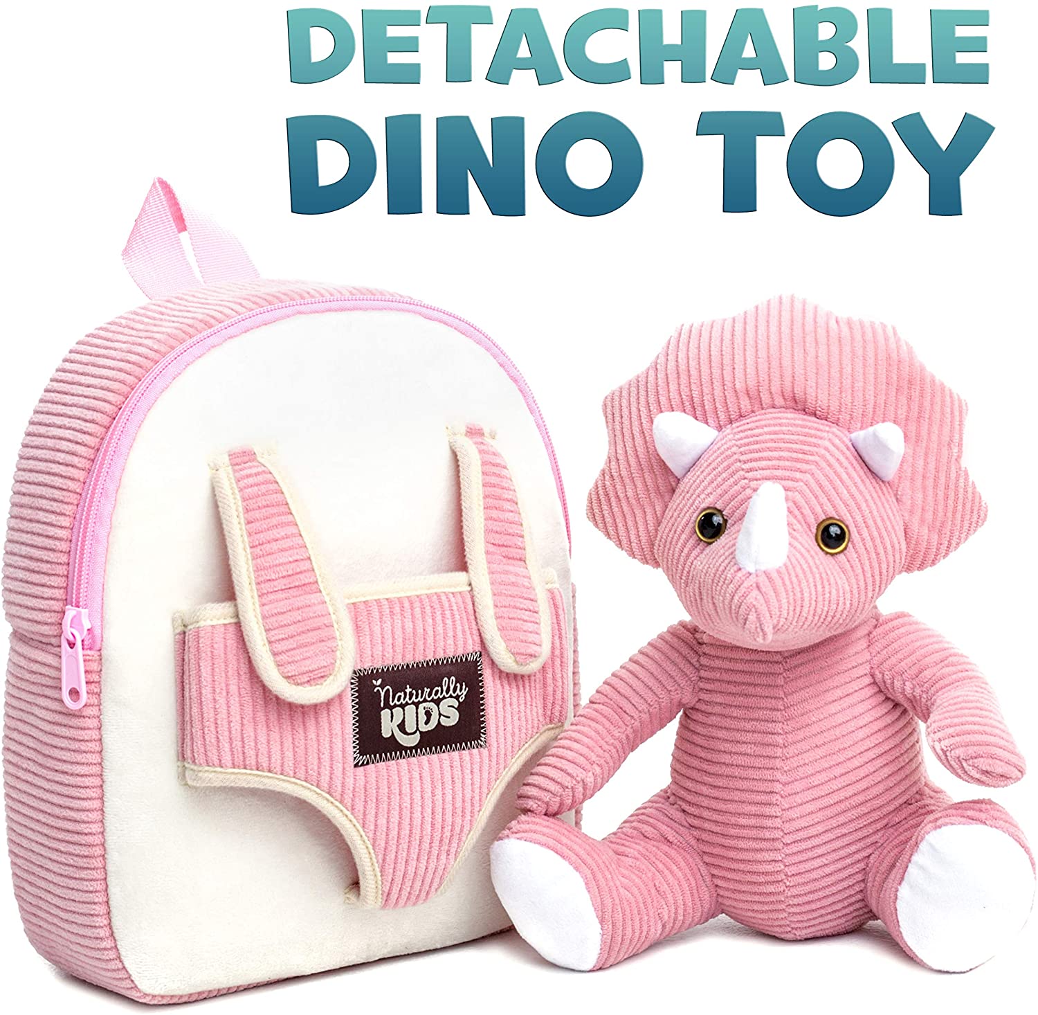 Kids Flamingo Toddler Backpack With Detachable Stuffed Animal Toy  Kindergarten Snack Bag Toddler Preschool Plush Bag(pink)