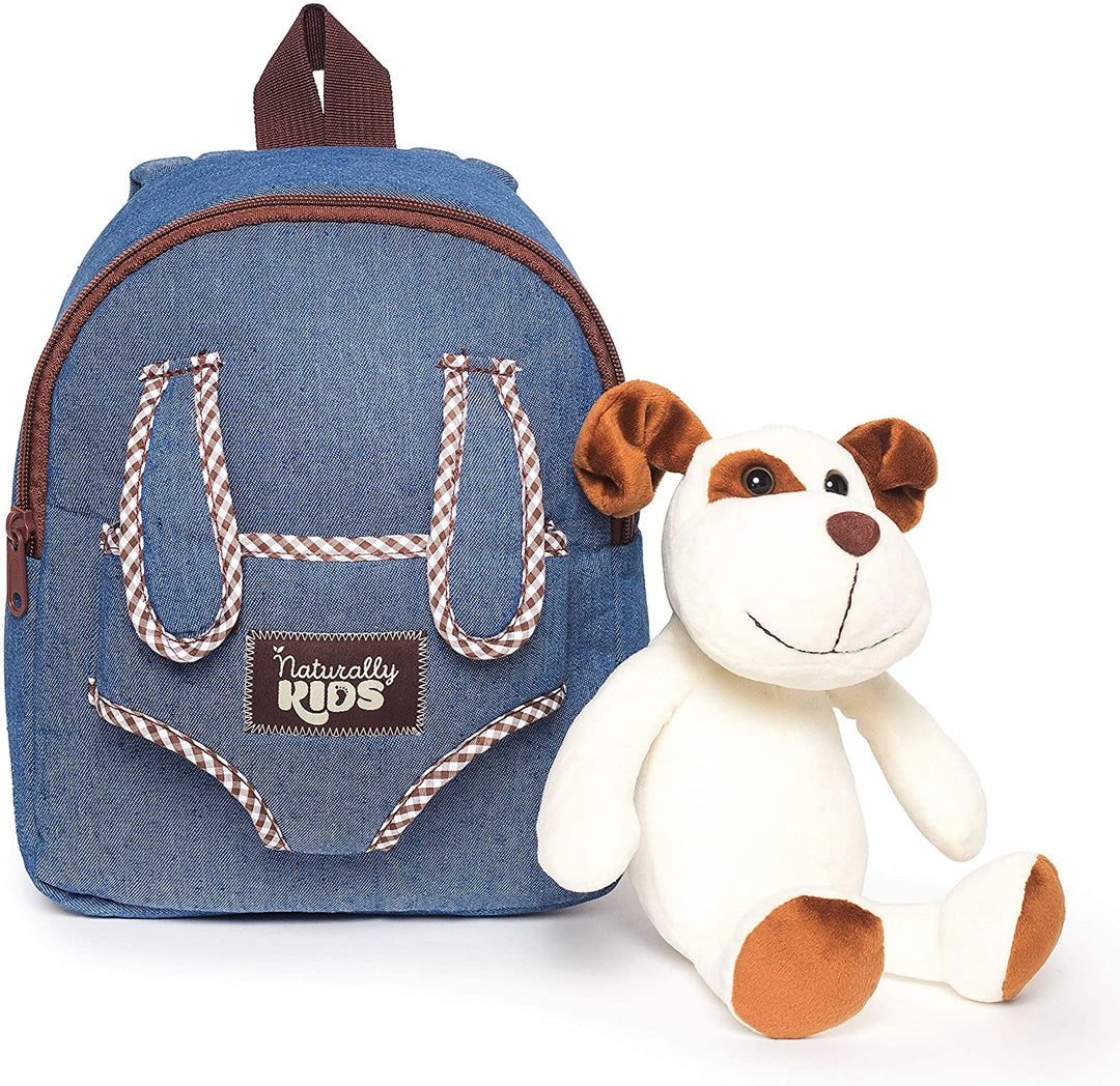 🐶 Toddler Backpack with Plush Dog Stuffed Puppy Toy — SMALL Preschool