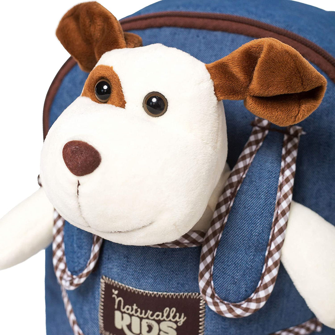 🐶 Toddler Backpack with Plush Dog Stuffed Puppy Toy — SMALL Preschool